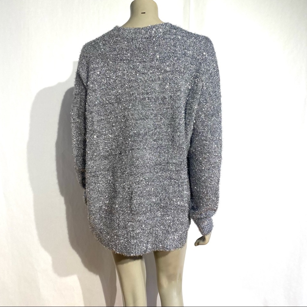 FASHIONNOVA SILVER Oversized Sweater - Picture 4 of 11